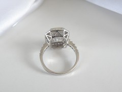 Antique Style Sterling Silver 925 Cubic Zirconia Ring Size 8.5