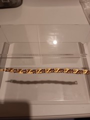 Vintage Crown Trifari Gold Daisy Flower Ribbon Birthday Series Bracelet!