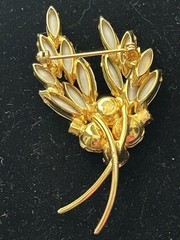 Vintage Juliana? Open Back Navettes Set In Goldtone -#470