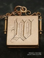 Antique W&H Co Gold-Filled Book Locket Engraved W Welchman Heirloom w/ Chain