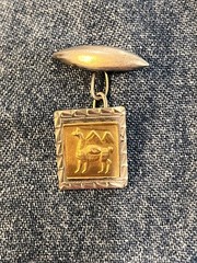 18 Kt 925 Sterling PERU Cufflink Or Pendant