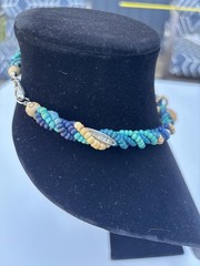 Vtg O’Neill Y2K Wood Bead Shell Necklace Surf Beach Core Ocean Vacation 16 1/2”