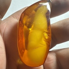 Pendant Amber Baltic Egg Yoke Big 2.25” Piece 15.5 Grams Antique