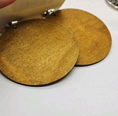 Leopard Wood Clip on Earrings Dangle Silver tone Boho 80’s style Vintage Macy’s