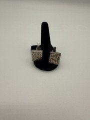 Sterling Silver Rectangle Bullet Back Vintage Cufflinks for Men