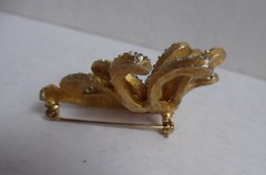 Vintage Signed Mimi Di N 3D Dimensional Pave Faux Diamond Style Brooch / Pin