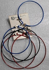 12 PAIRS HOOP EARRINGS PIERCED LARGE DROP BIG CLASSIC NEW