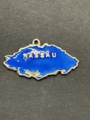 Vintage Sterling Silver Nassau Bahamas Enamel Charm G7
