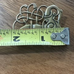 Norway viking Urnes bronze brooch Scandinavian design From Maine Estate