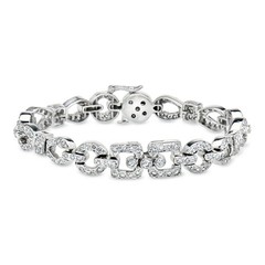 Vintage 5.00 ct. t.w. Diamond Link Bracelet in 18kt White Gold. 7 inches