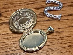 Lot of 6 Vintage Silver Tone & Gold Tone Pendants Faceted Enamel Rhinestones