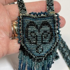 Handmade Native Style Beaded Necklace Multicolor Tribal Boho Long Fringe Jewelry
