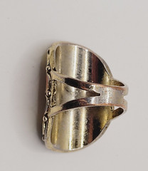 Southwestern Style Native Design Flower Blossom Vintage Silver Tone Ring 8.5
