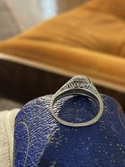 18k Gold Belais Art Deco Engagement Ring Engraved Shank ~0.56 Ct OEC Diamond