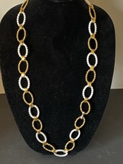 Vintage Group Of Jewelry, Chain Necklace, Clip Earrings, Brooches C1970/80’s