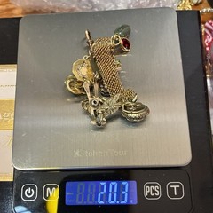 Custom Vintage Gold Filled Pocket Watch & Mesh Chain Bracelet w Charms & Regalia