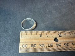3.31g Vintage Chinese Symbol Silver Band Ring Ethnic Asian Size 7