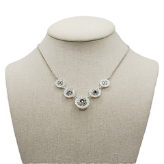 Avon NRT Professional Sparkling Rhinestone Silver Tone Metal Vintage Necklace