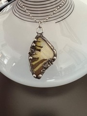 Butterfly Wing Pendant Eastern Tiger Swallowtail Necklace Artisan Jewelry Fairy