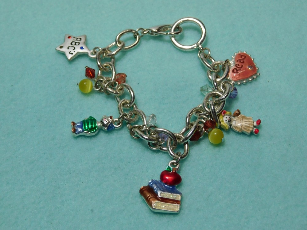 Vintage AJMC Teachers Charm Bracelet in Very Good Condition