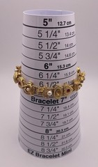 Vintage Goldtone Red Clear Rhinestone Slide Bracelet Missing Two Stones