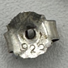 Vintage Sterling Stud Post Round Earrings About 6mm Backs 925 Also