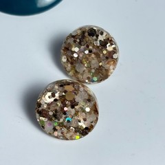Earring Lot Vintage Blue Sparkly Doorknocker Costume Jewelry Acrylic Resin Party