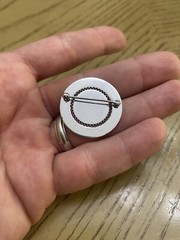 Vintage La Mode Art Deco 925 Sterling Silver Shield Crest Monogrammed Pin Brooch