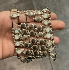 Philippe Audibert Paris Silver Plated Pewter Bead Multi Strand Bracelet – READ