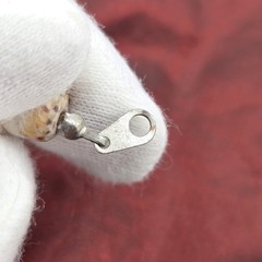 Vtg Tiger Puka Shell Bracelet 7.5″ Spring Ring Closure Weighs 0.5 oz.