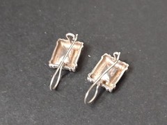 Vintage Silver And Black Sterling Silver Silver Earrings With Black Stones