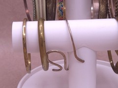 Vintage Metal Bangle Cuff Bracelet Lot Brass Copper Boho Mix F4