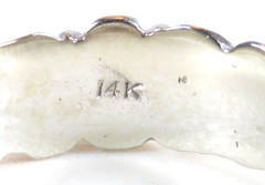 Antique Art Deco Diamond 14KW Eternity Wedding Band Ring Size 5.75 UK-L 6.25MM