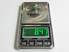 Vintage earrings USSR 875 standard, star, jade, 8.47 g..
