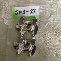 Vintage Silver Tone Clip On Earrings Jewelry JMS-27