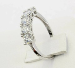 Art Deco Style Round 1.5Ct Lab Created Diamond 925 Silver Wedding Band Ring
