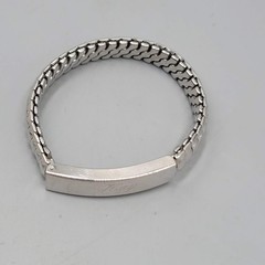 Vintage KAY Id Bracelet Silver tone Expanding Hidden Compartment 6 in