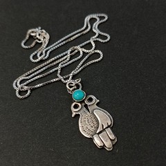 VTG Artisan Silver Two Birds Pendant Necklace Boho Spiritual Vintage Dove 925