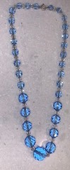Gorgeous 1930’s German Sterling Graduated Glass Art Deco Crystal Necklace🔥Sign