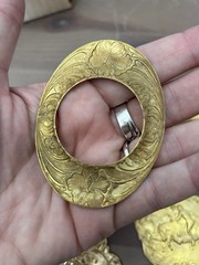 Vintage Brass Stampings Findings Pendant Pin Jewelry Making Horse Dog Western