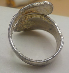 Vintage William Rogers Oneida Silver-Plate Spoon Wrap Ring size 7.25 Adjustable