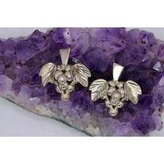 Taxco TS-109 Sterling Silver Grape Cluster Earrings