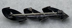 Vintage Theodor Klotz Teka Modernist 835 Silver Pin Brooch GERMANY~Twisted Rope