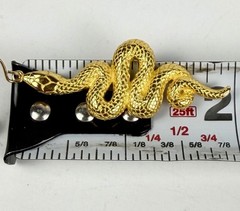 Vintage Metropolitan Museum Of Art MMA USA Snake Earrings Gold Tone 2”