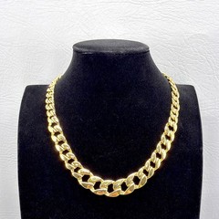 Vintage Chunky Chain Necklace Gold Tone 80s 16″