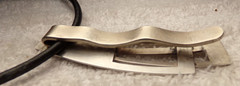 ANTIQUE ART DECO STERLING SILVER MODERN PENDANT BLACK LEATHER SILPADA NECKLACE