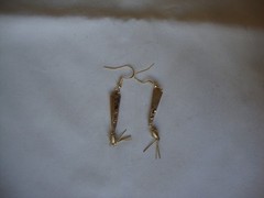 Vtg Chinese Phoenix & Crane Etched Folding Fan Sterling Silver 925 Hook Earrings