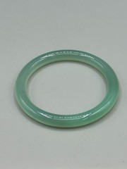 Vintage Green Glass Bangle Bracelet Small 2.25″ Opening Diameter