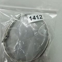 Vintage STC Monogram Expandable Silver Tone ID Bracelet Engraved Adjustable