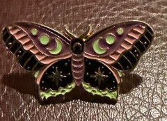 Lot Of 6 Vintage Metal With Enamel Butterfly Brooches In Various Colors